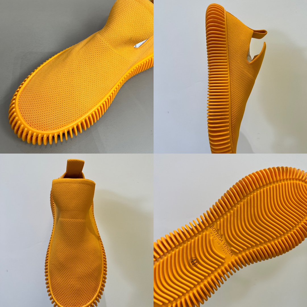 Bottega Veneta Men's Ripple Slip-On Sneakers Orange For Men 690123V1NW0 - Soul Replicas