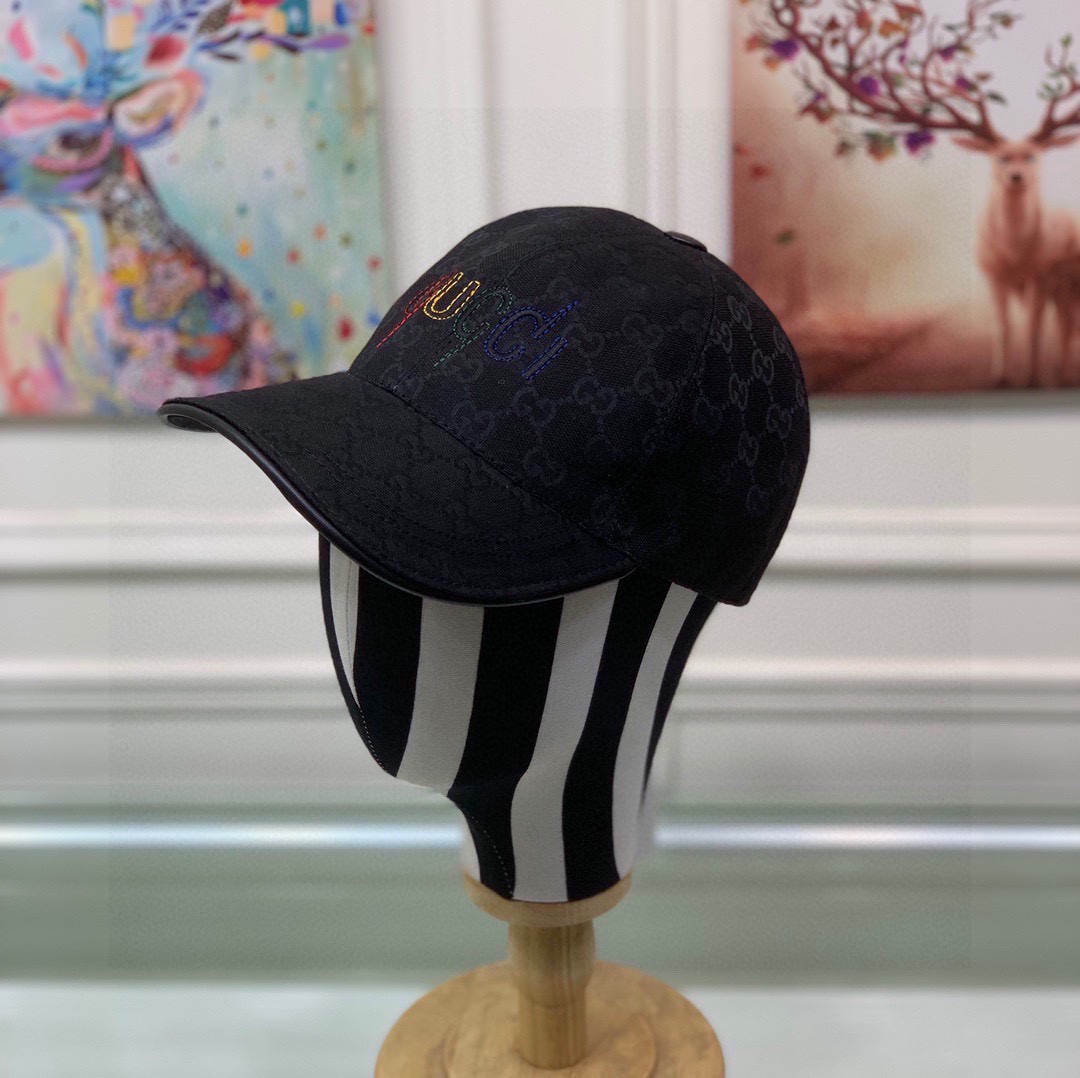Gucci Canvas Baseball Hat Black Gucci Hat - Soul Replicas