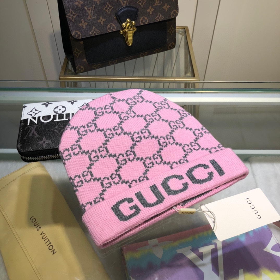 Gucci Beanie Cashmere In Pink - Soul Replicas
