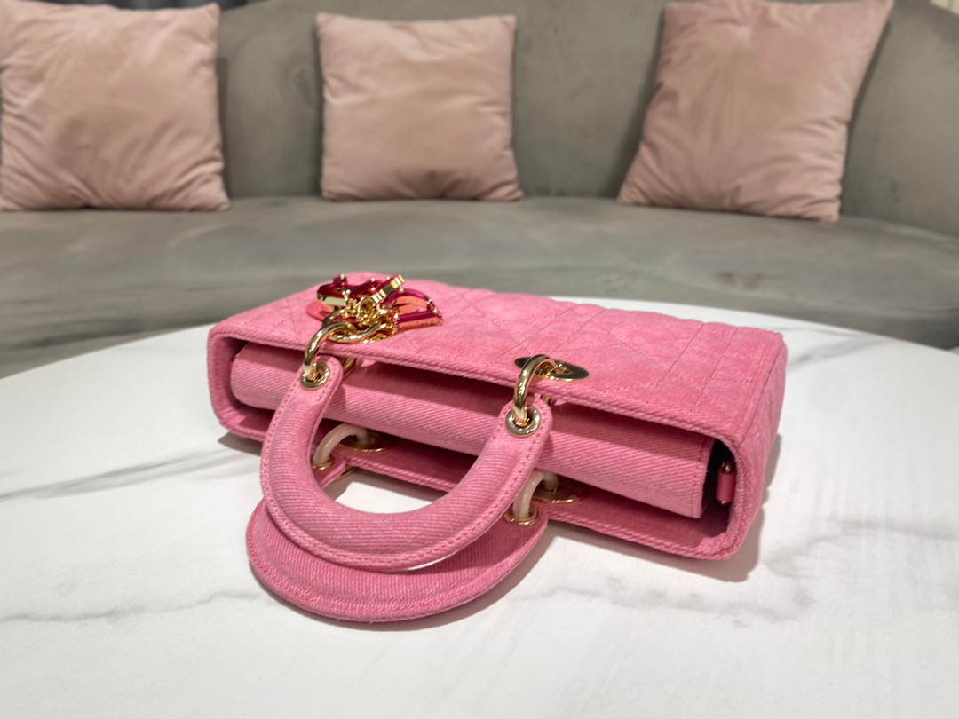 Christian Dior Lady D-Joy Bag Pink. For Women Women's Handbags 26cm/10in CD M0540WTJA_M929 - Soul Replicas