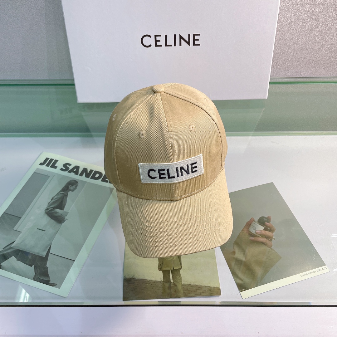 Celine Baseball Cap In Cotton Beige - Soul Replicas