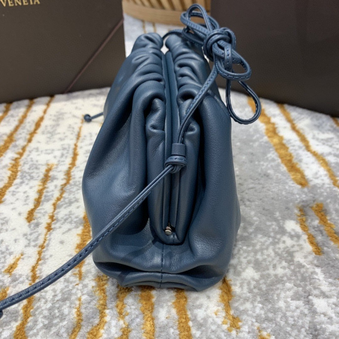 Bottega Veneta Mini Pouch For Women 8.6in/22cm In Blue - Soul Replicas