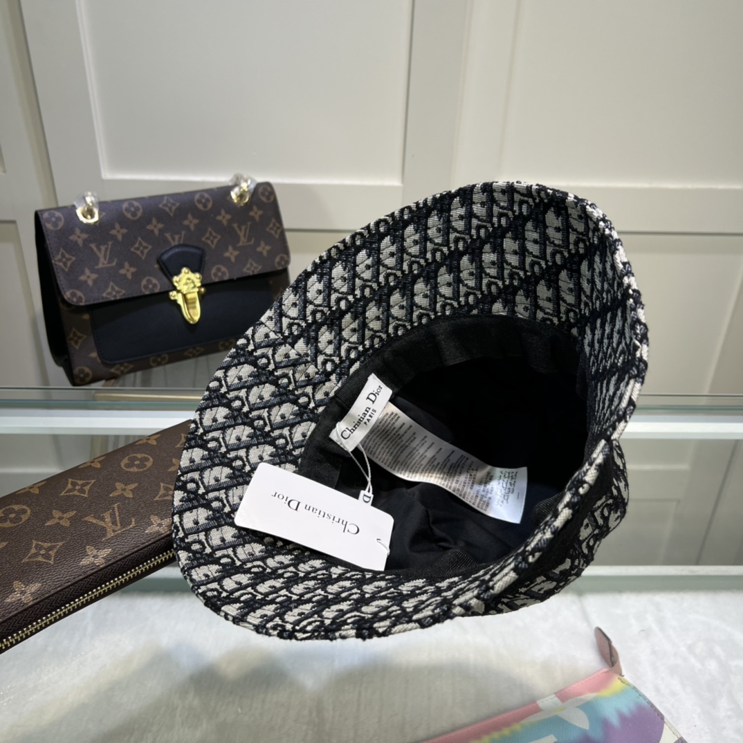Christian Dior DYOResort Big Brim Hat Black Hat - Soul Replicas