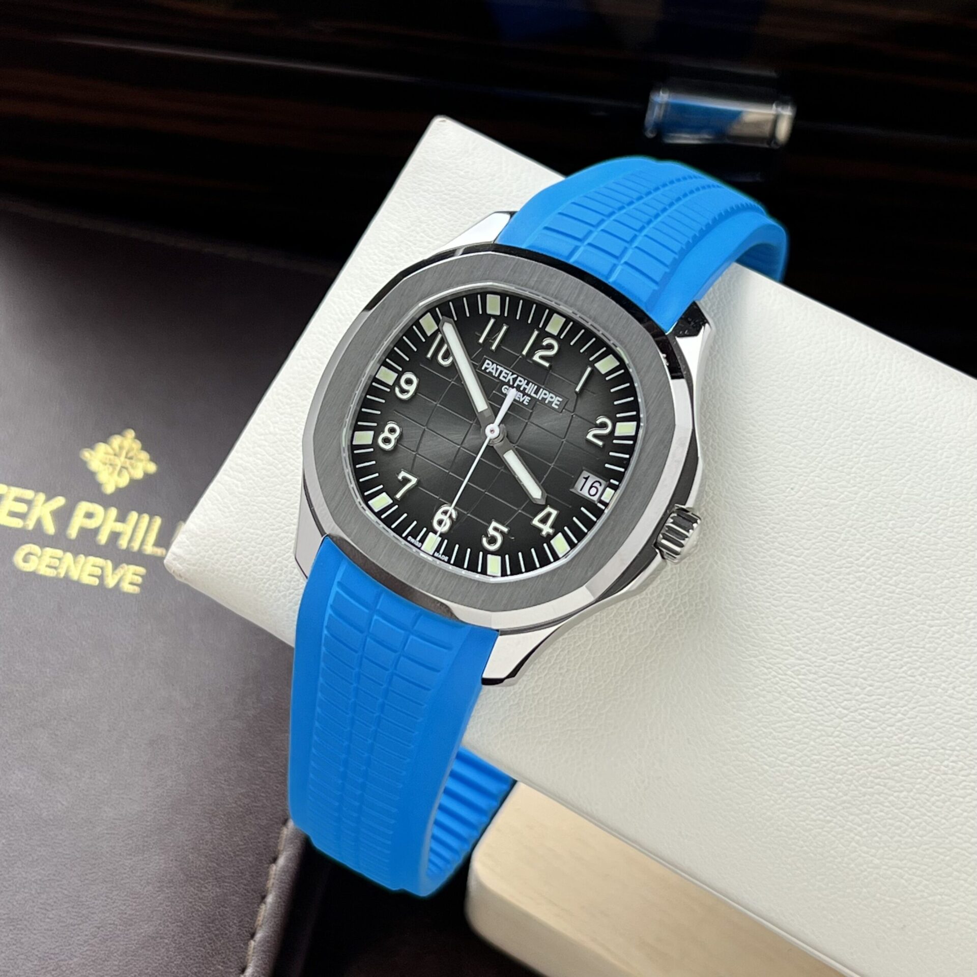 Patek Philippe Replica Watches 5167A Blue Rubber Strap 3K Factory 40mm - Soul Replicas