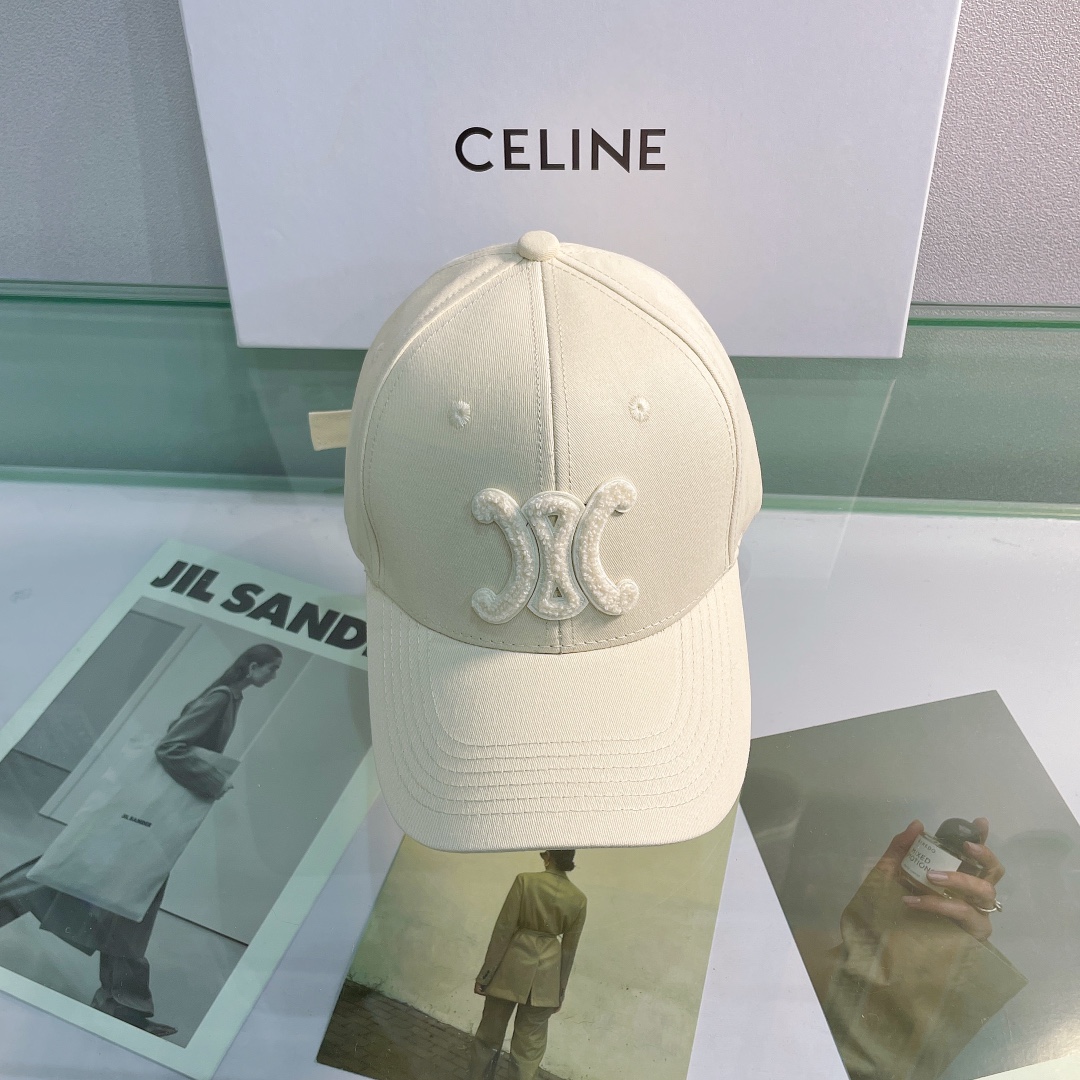 Celine Baseball Cap In Cotton Beige - Soul Replicas