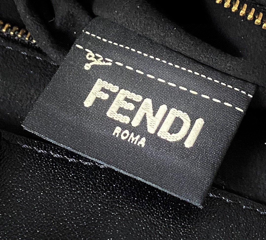 Fendi Small FF Tote Shoulder Black Bag For Woman 30cm/12in - Soul Replicas