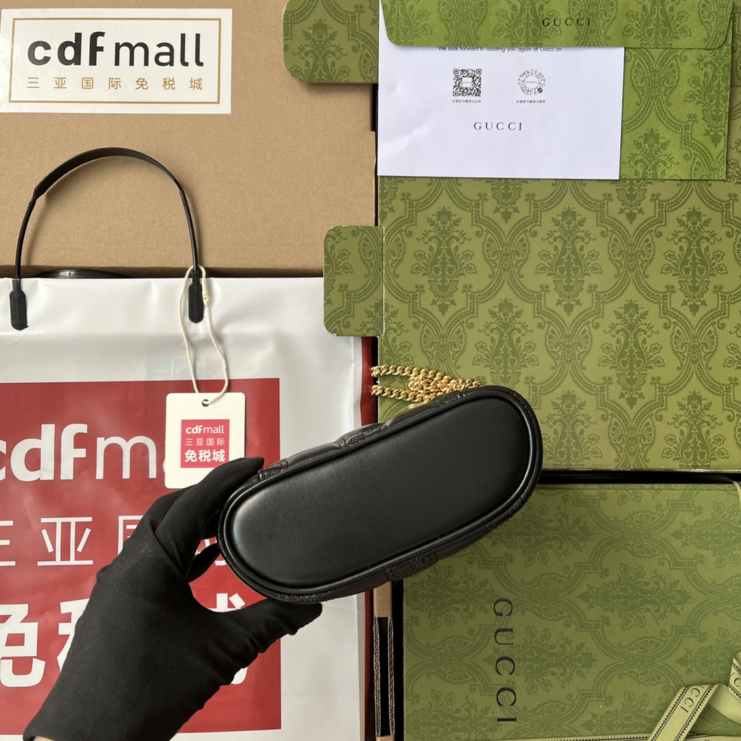 Gucci Quilted Gucci Mini Handbag Black For Women. Women-s Bags 6.3in/16cm Gucci 723770 UM8IG 1000 - Soul Replicas