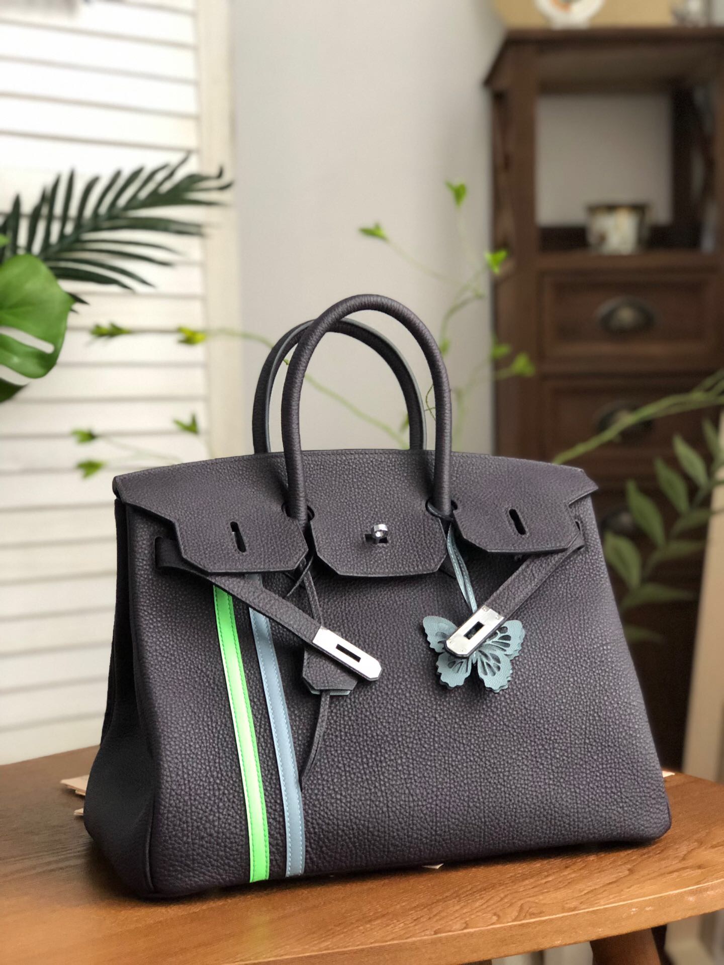 Hermes Birkin Black For Women Silver Toned Hardware 14in/35cm - Soul Replicas