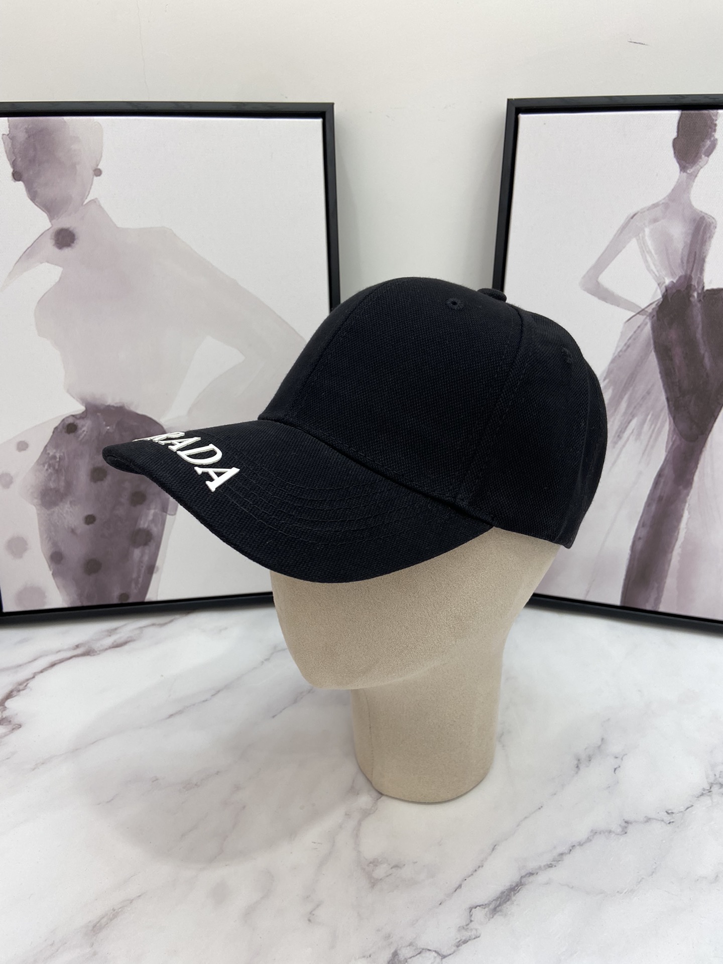 Prada Drill Baseball Cap Black Prada Cap - Soul Replicas