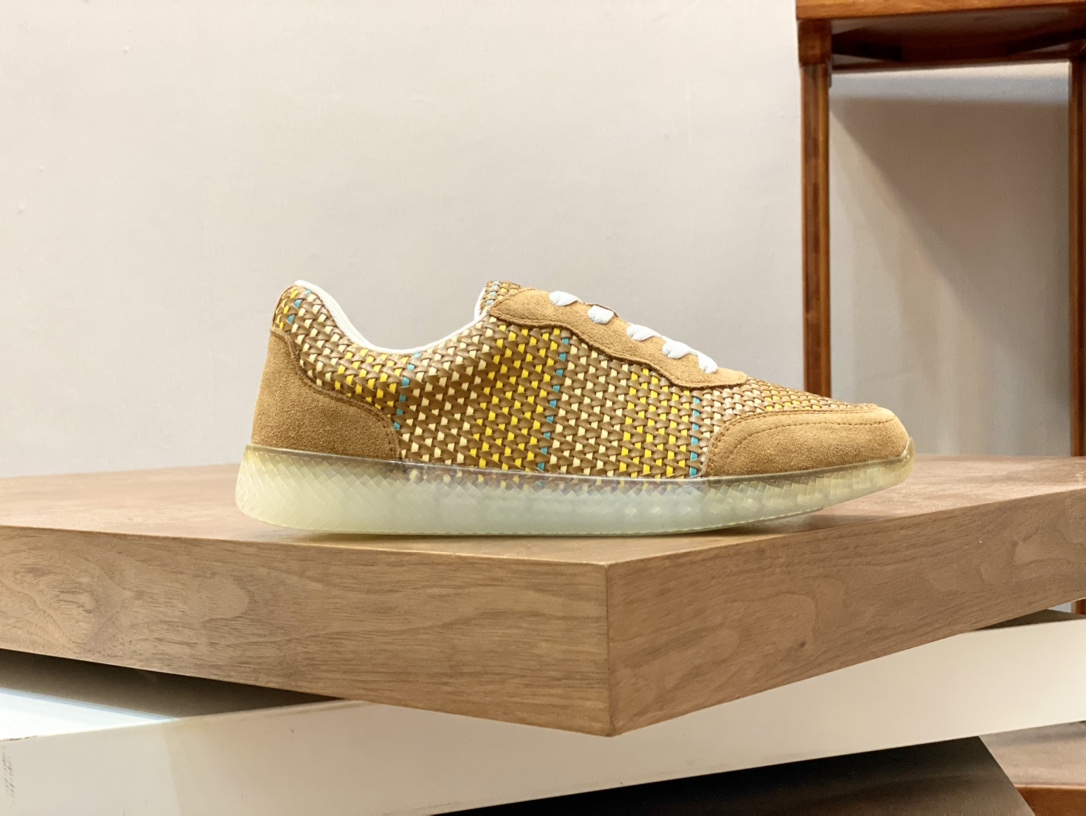 Bottega Veneta Men's Knit Sneakers Yellow For Men - Soul Replicas