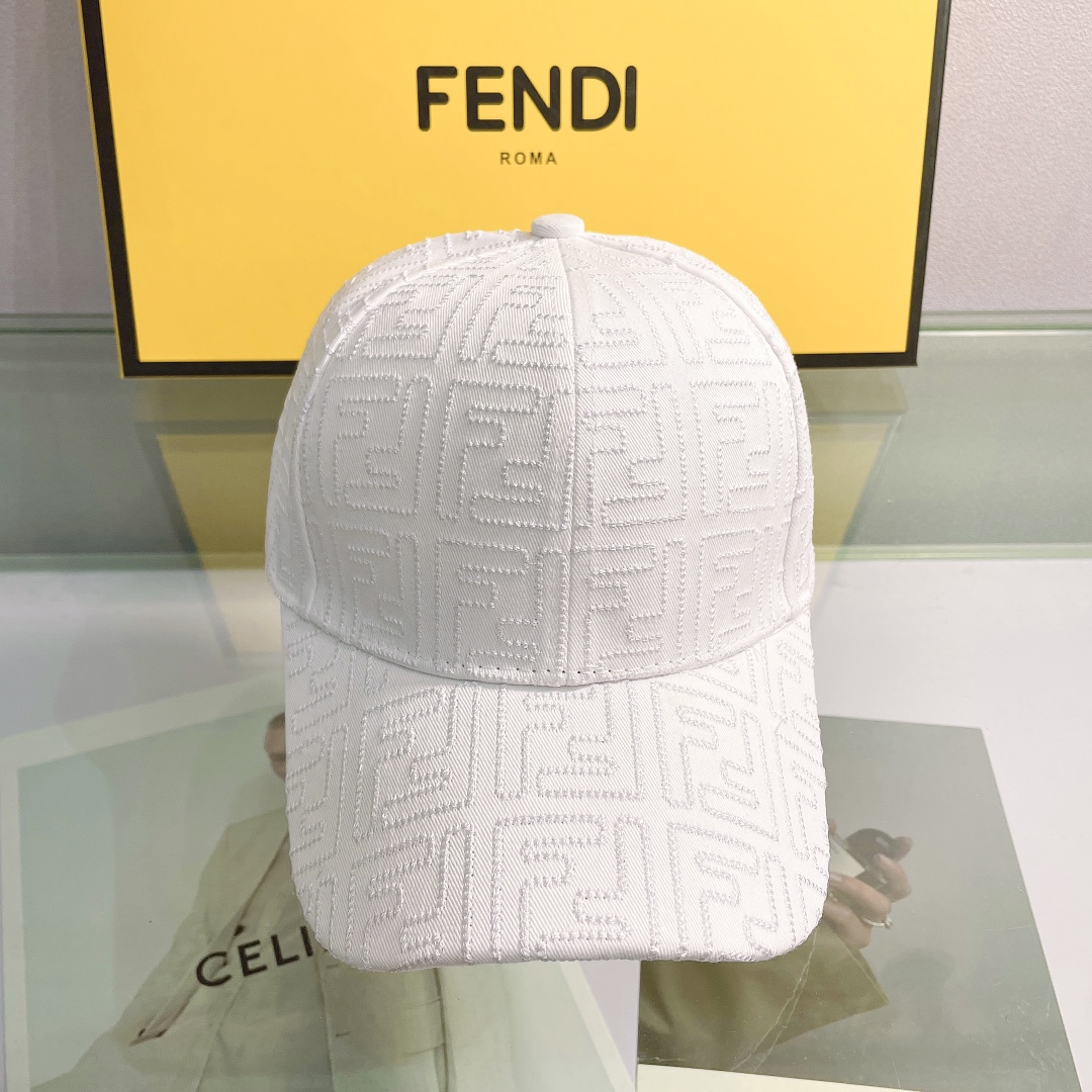 Fendi Baseball Cap White Fendi Cap - Soul Replicas
