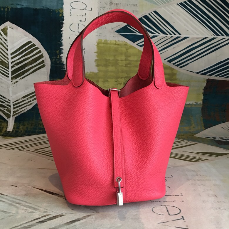 Hermes Picotin Lock 18 Light Pink Clemence Palladium Hardware For Women 7.5in/19cm - Soul Replicas