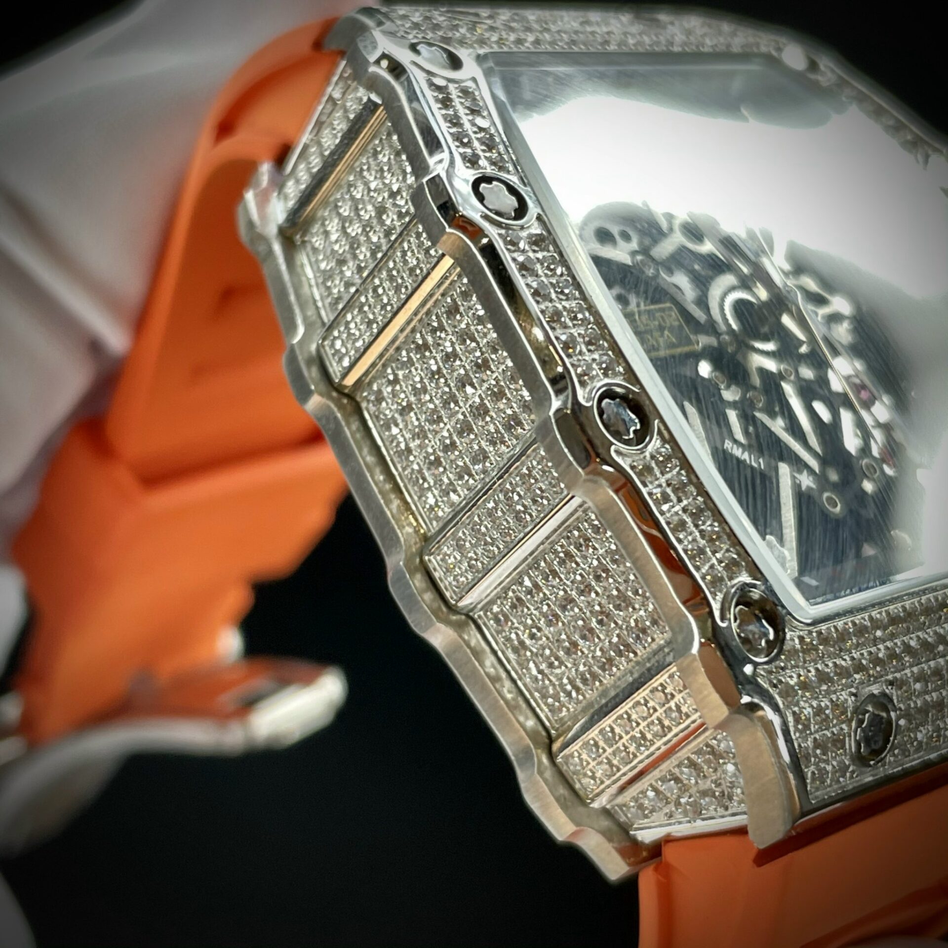 Richard Mille RM35-02 Fake Watch Orange Rubber Strap 44mm - Soul Replicas