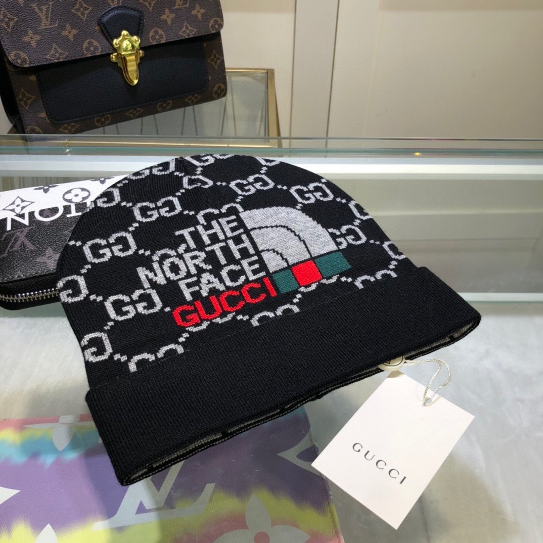 Gucci Beanie Cashmere In Black - Soul Replicas