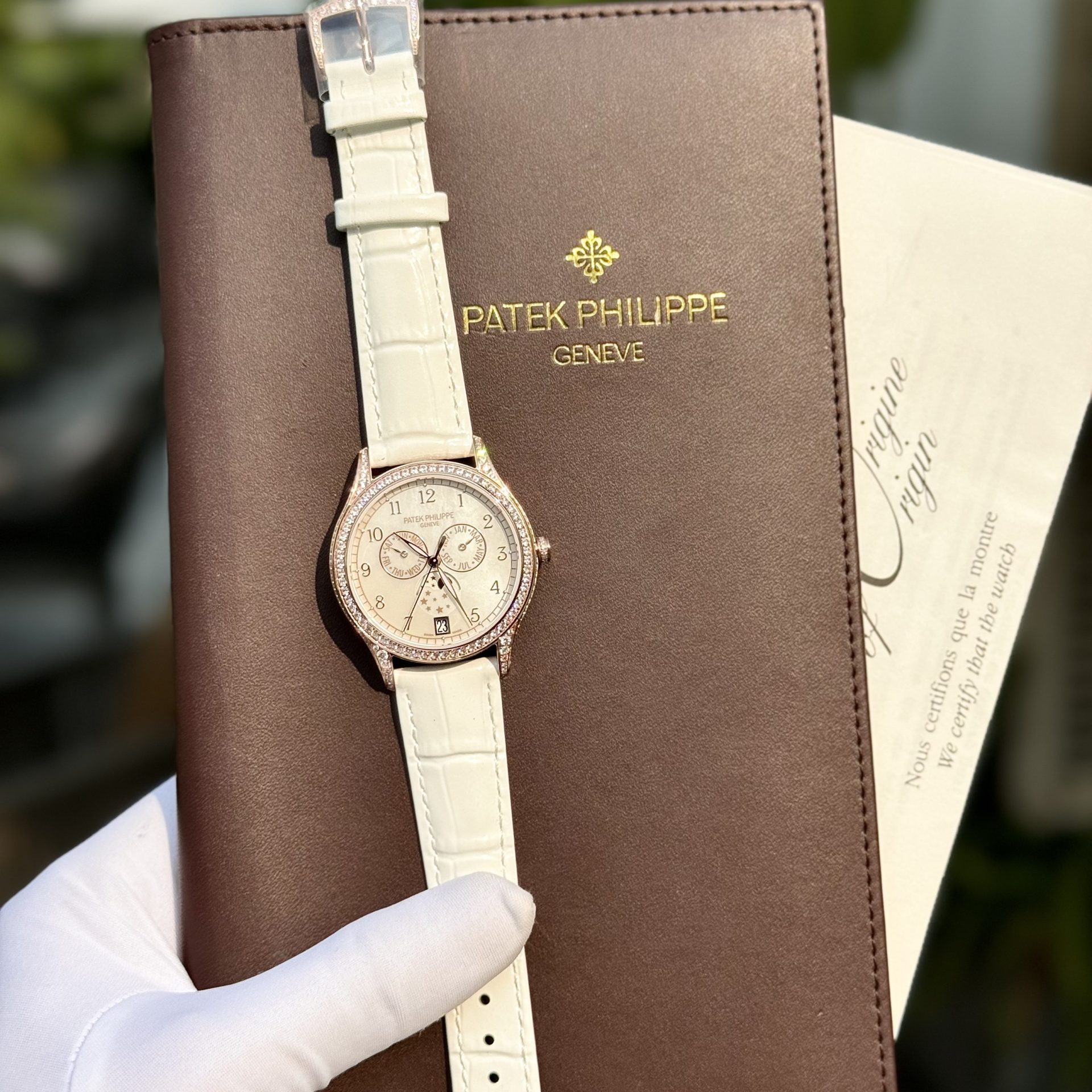 Patek Philippe Replica Watch Complications 4947R White Leather Strap 38mm - Soul Replicas
