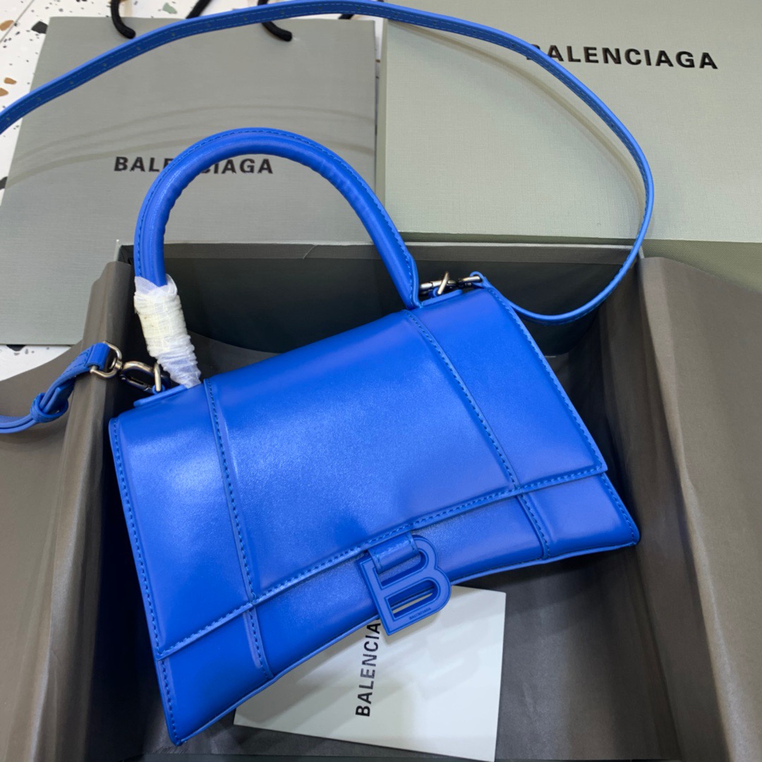 Balenciaga Hourglass Small Handbag In Dark Blue. For Women. Women-s Bags 9in/23cm - Soul Replicas