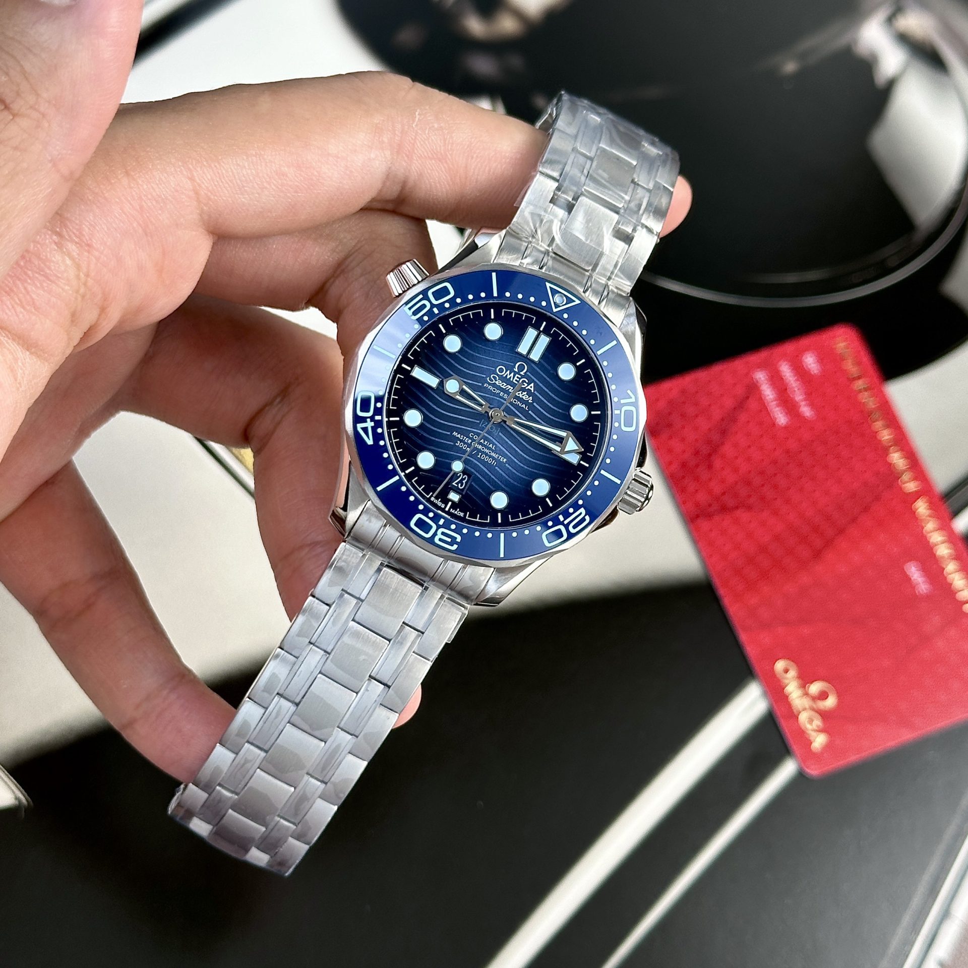 Omega Replica Watches Seamaster Summer Blue Dial VS Factory 42mm - Soul Replicas