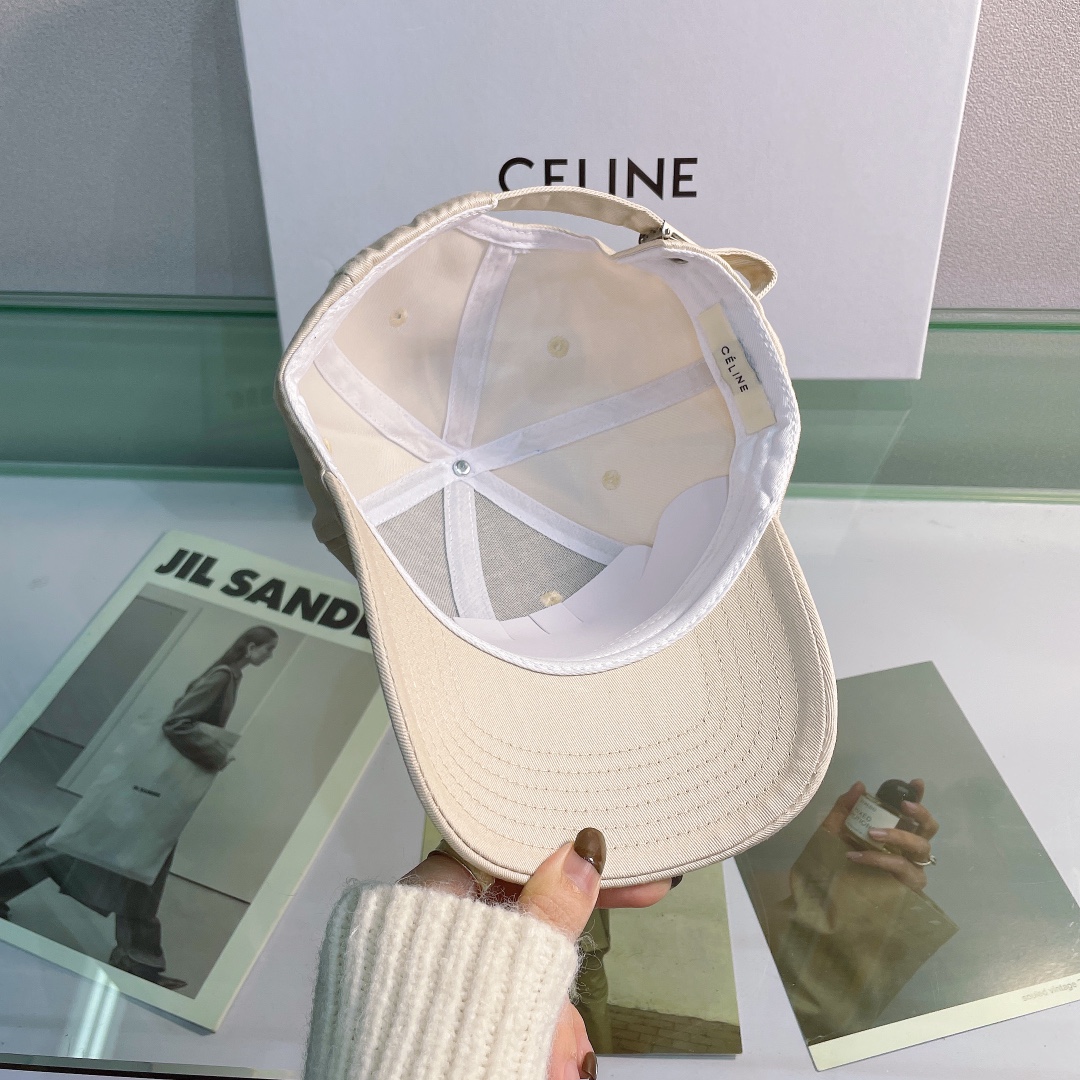 Celine Baseball Cap In Cotton Beige - Soul Replicas
