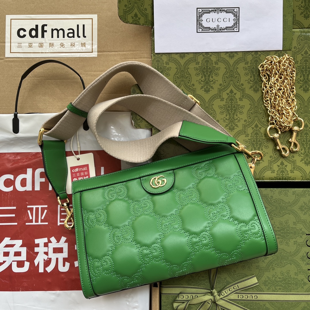 Gucci Matelassé Small Bag Green For Women. Women-s Bags 10.2in/26cm Gucci‎ - Soul Replicas