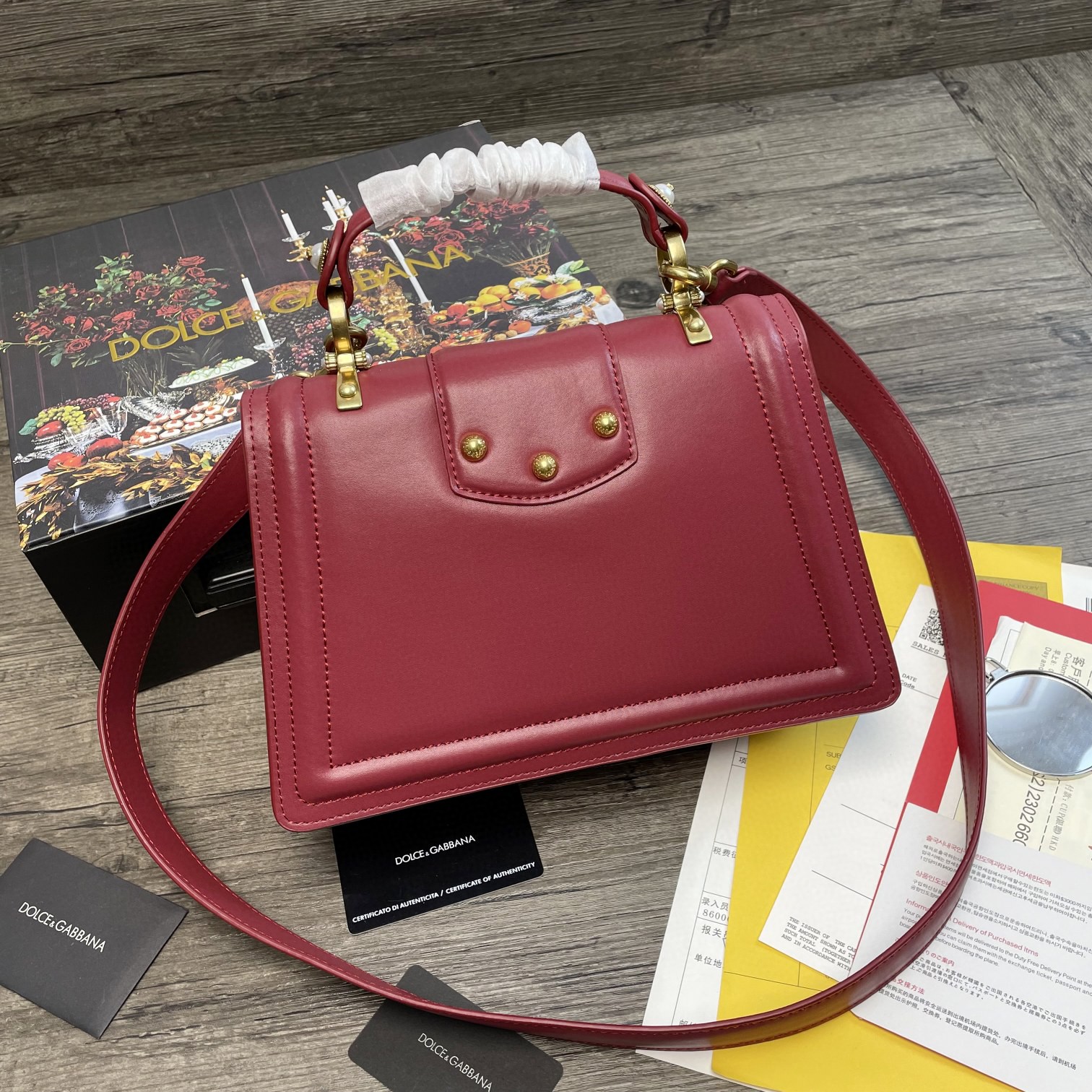 Dolce & Gabbana DG Girls Bag In Quilted Nappa Burgundy For Women 10.6in/27cm DG - Soul Replicas