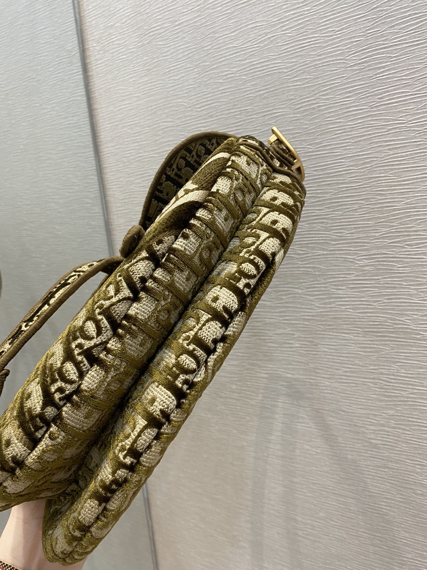 Christian Dior Saddle Bag Brown Oblique Canvas Gold Toned Hardware For Women 25cm/10in CD - Soul Replicas