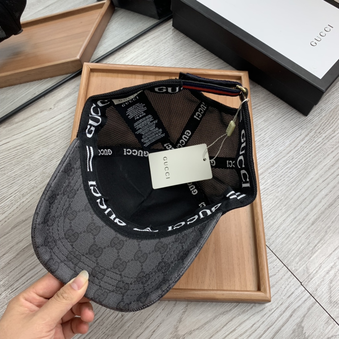 Gucci Canvas Baseball Cap Black - Soul Replicas