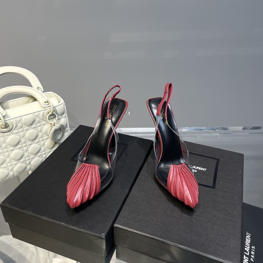 Yves Saint Laurent Women's Chica Slingback Pumps Dark Pink For Women YSL - Soul Replicas