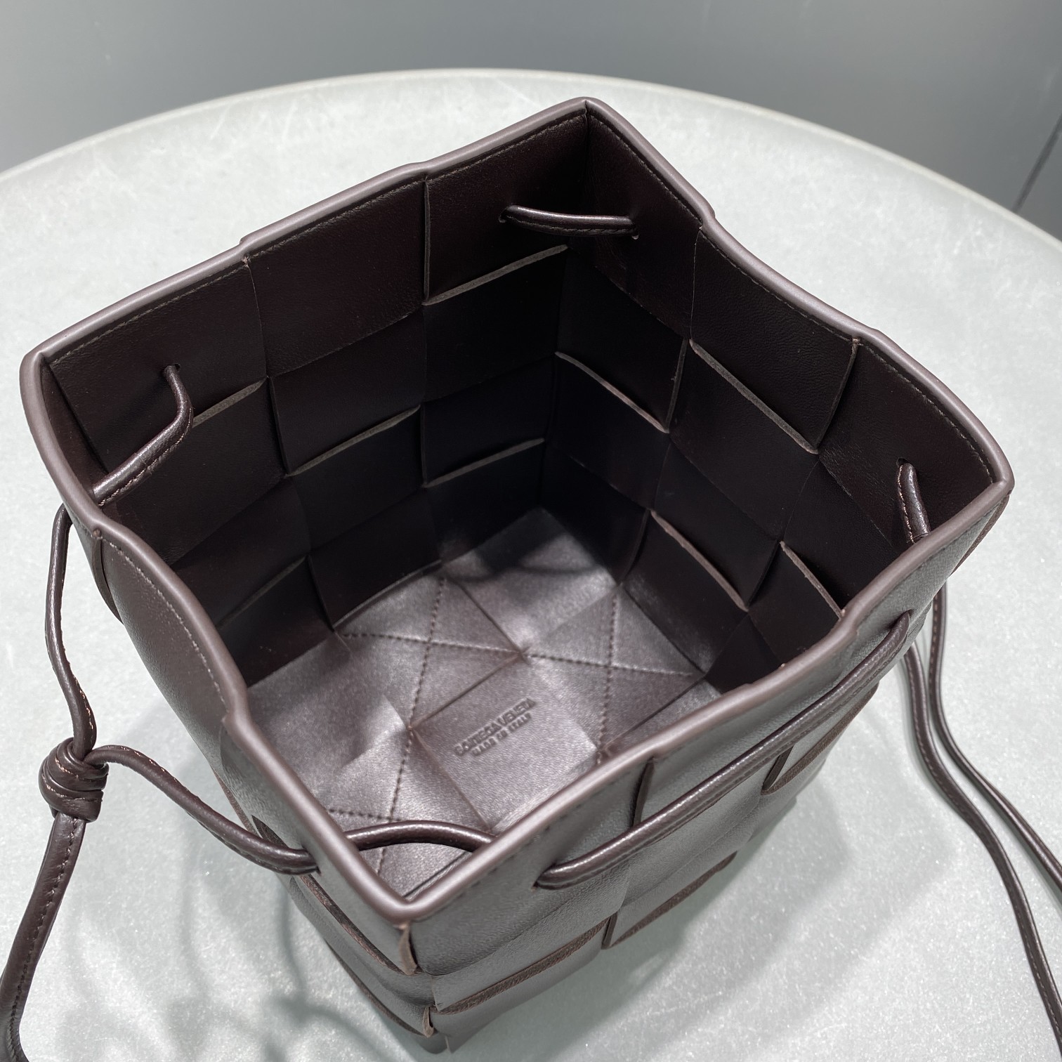 Bottega Veneta Mini Cassette Bucket Bag Purple. For Women. Women-s Bags 5.5in/14cm - Soul Replicas