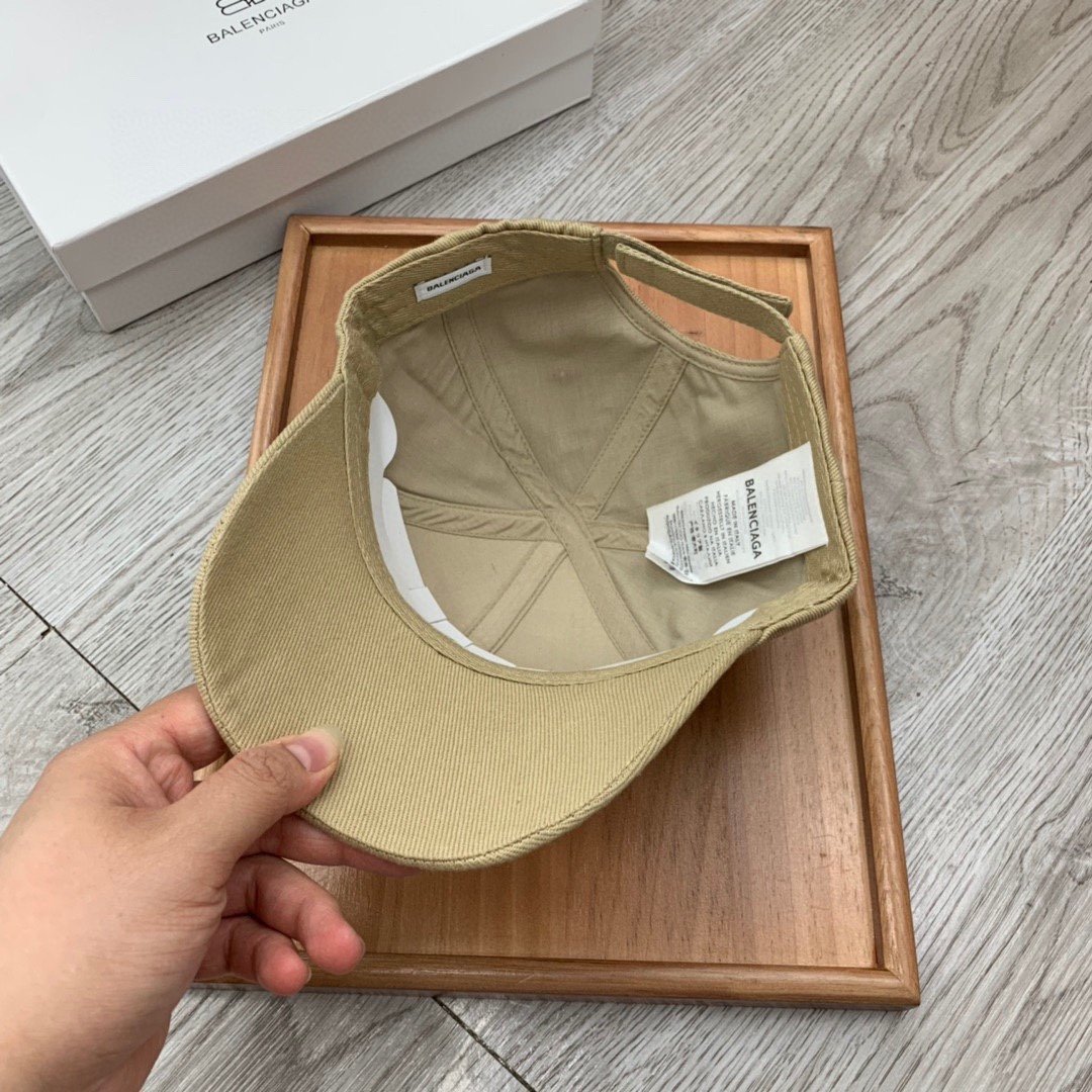 Balenciaga Logo Visor Cap In Beige - Soul Replicas