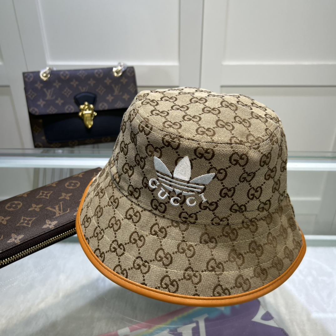 Gucci x Adidas Bucket Hat Beige Gucci Hat - Soul Replicas