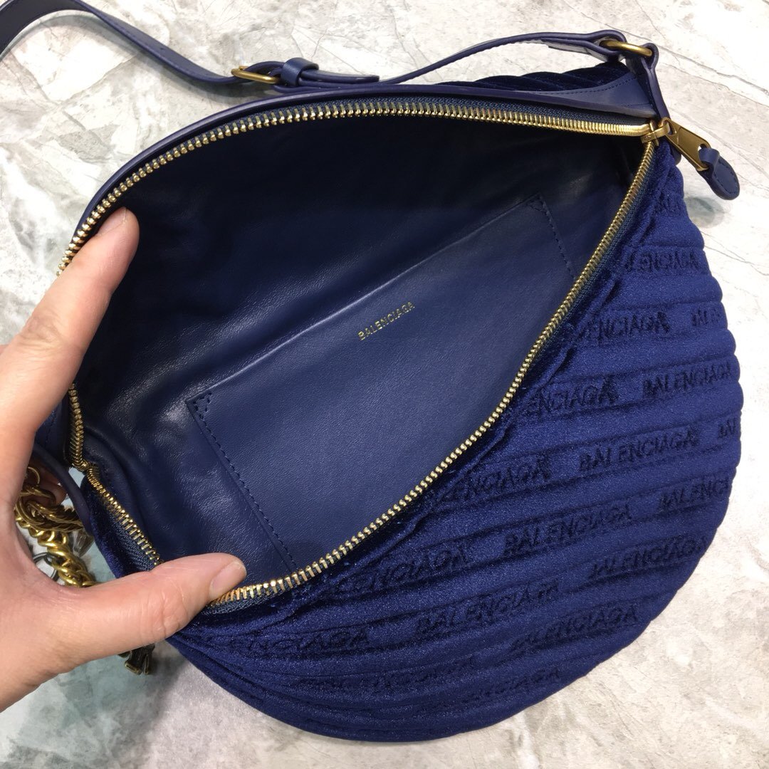 Balenciaga Souvenir XXS Belt Bag In Dark Blue. For Women. Women-s Bags 11.8in/30cm - Soul Replicas
