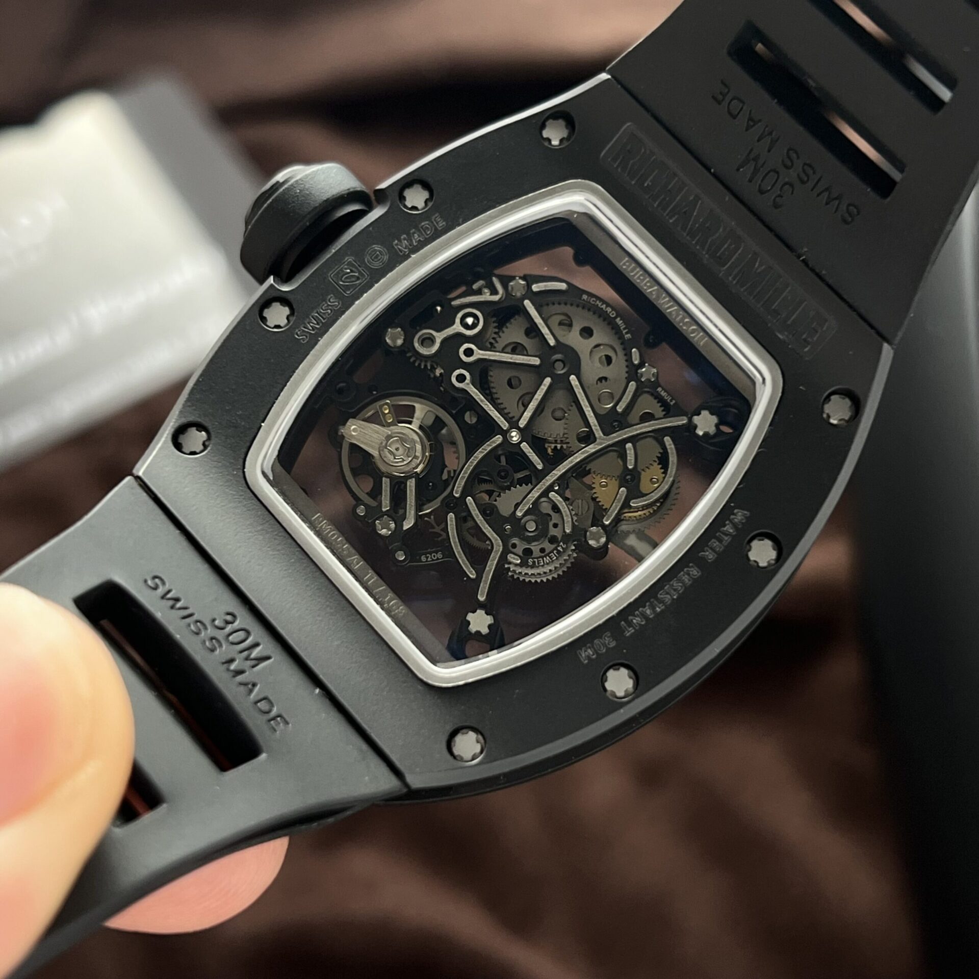 Richard Mille Replica Watch RM055 Black Ceramic Rubber Strap BBR Factory 45mm - Soul Replicas