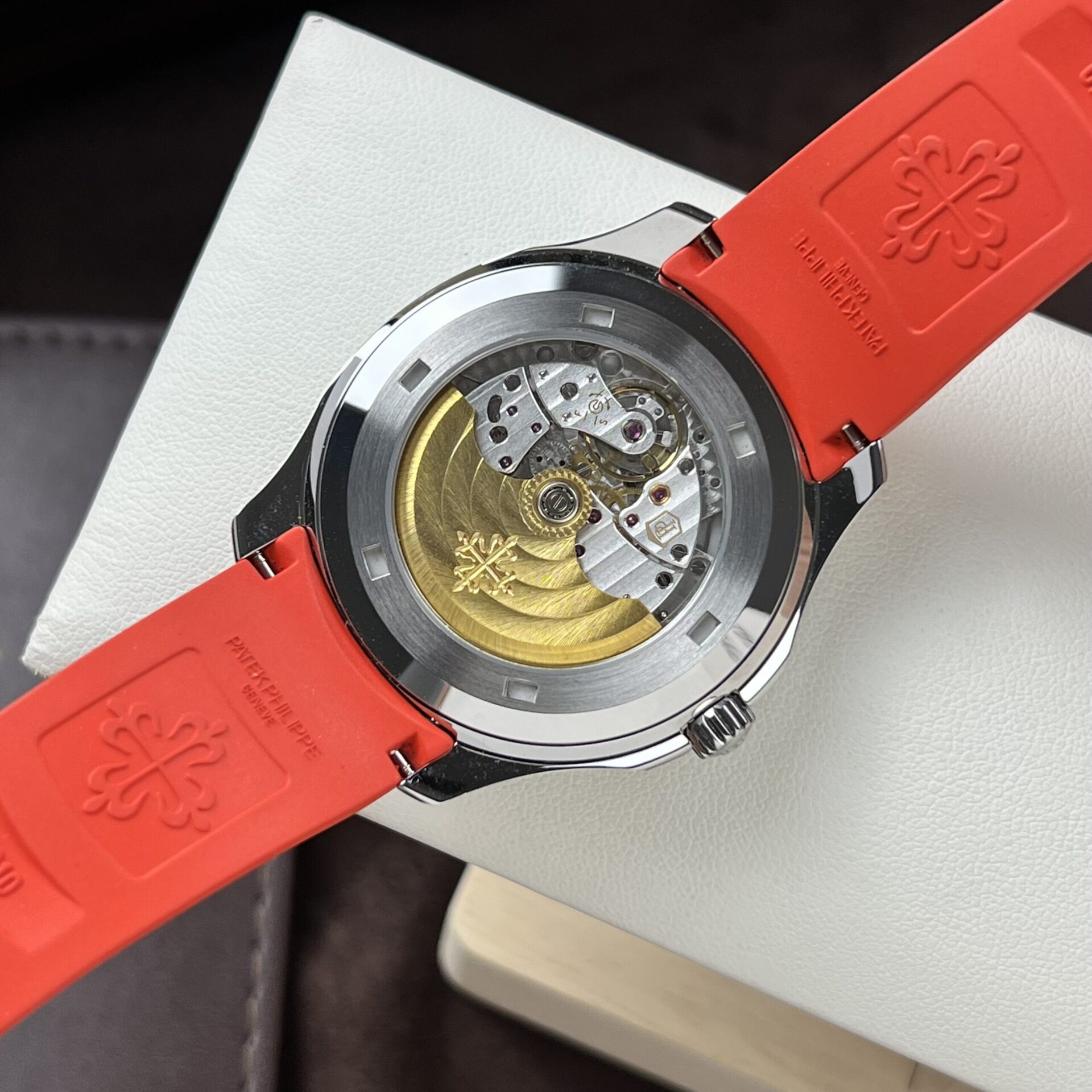 Patek Philippe Replica Watch Aquanaut 5167A Red Rubber Strap 3K Factory 40mm - Soul Replicas