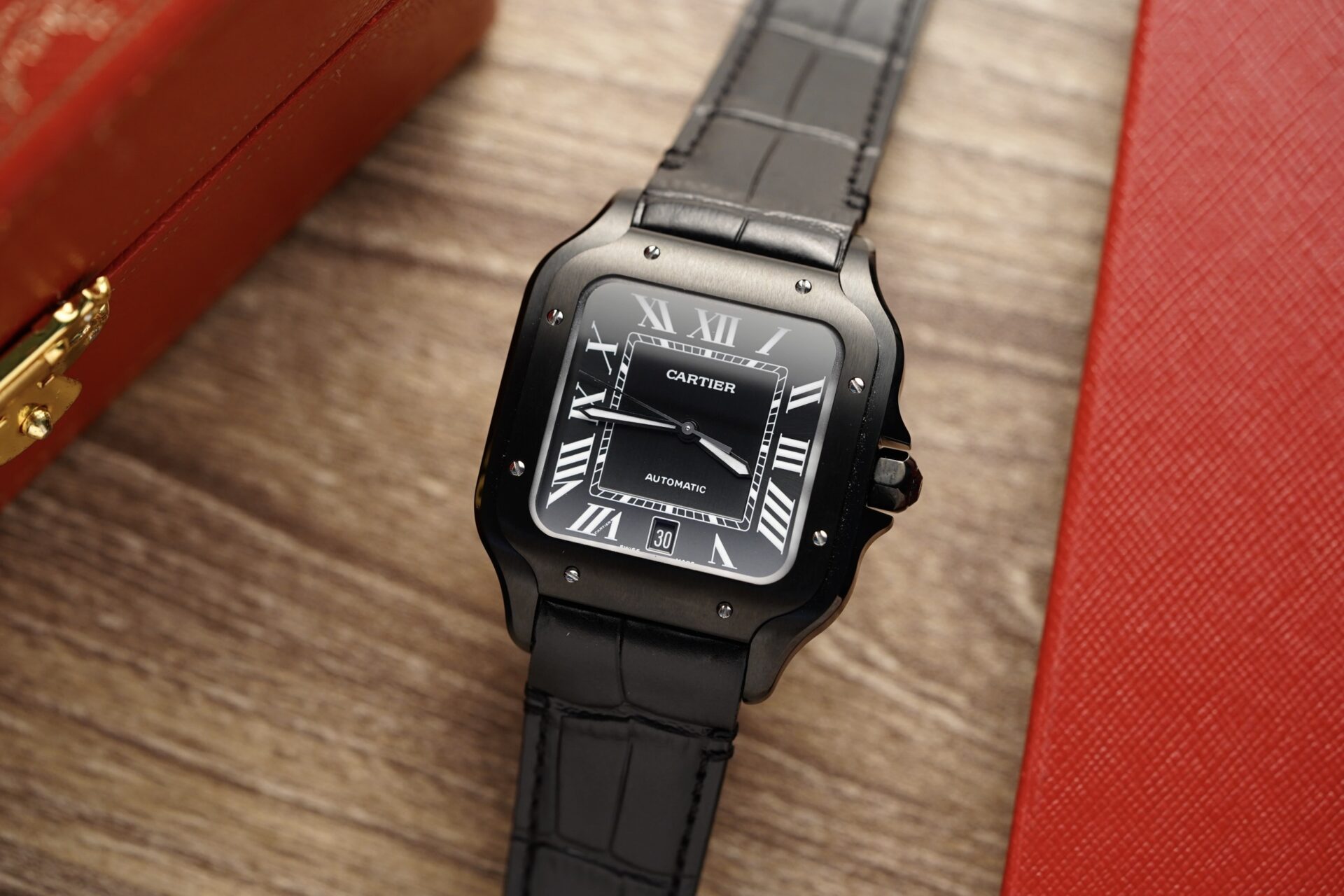 Cartier Best Replica Watch Santos De Cartier WSSA0039 Black Dial BV Factory 39.8mm - Soul Replicas
