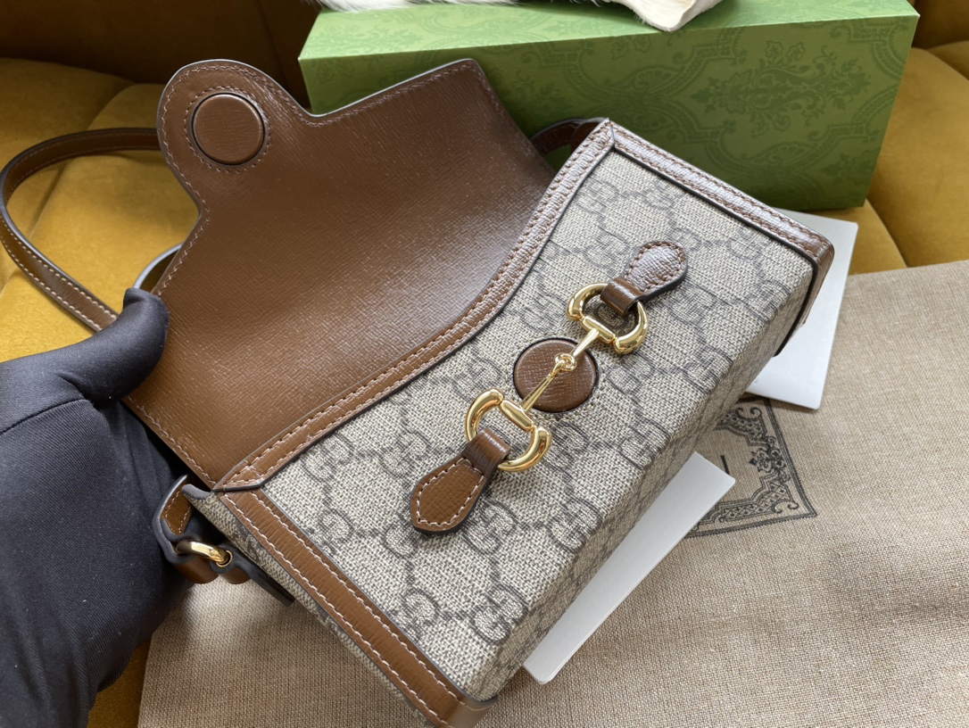 Gucci Children-s Horsebit 1955 Mini Bag Beige For Women. Women-s Bags 7in/18cm Gucci‎ ‎699296 92TCG 8563 - Soul Replicas
