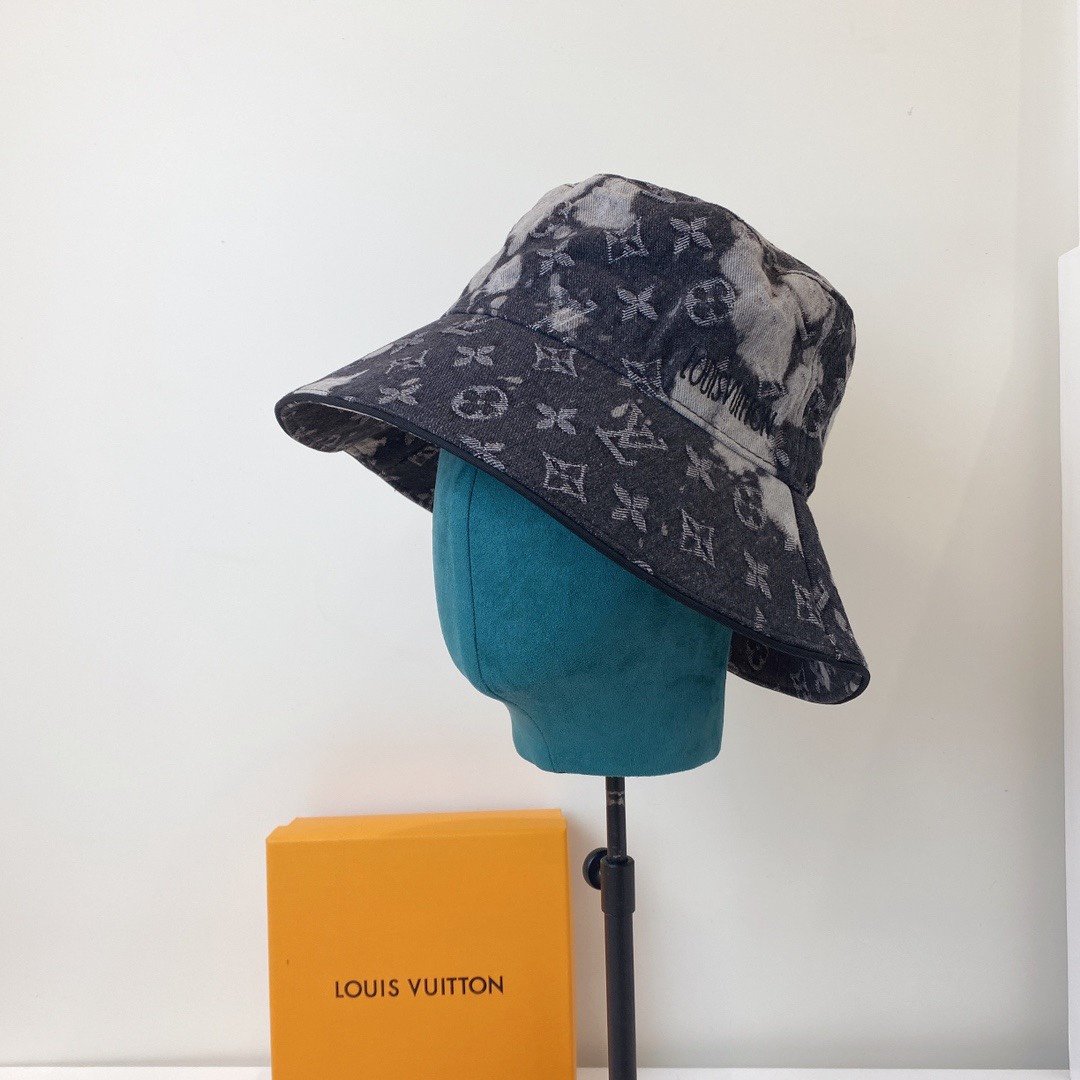 Louis Vuitton Monogram Bucket Hat Navy LV Hat - Soul Replicas