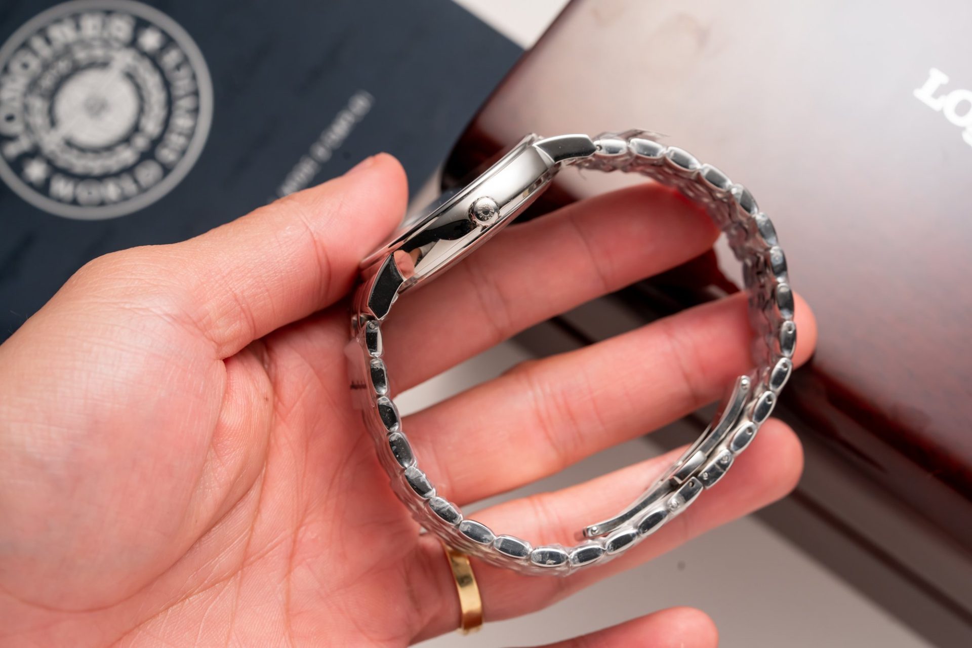 Longines Replica Watches Lyre L4.961.4.92.6 Blue Dial Metal Wire 40mm - Soul Replicas