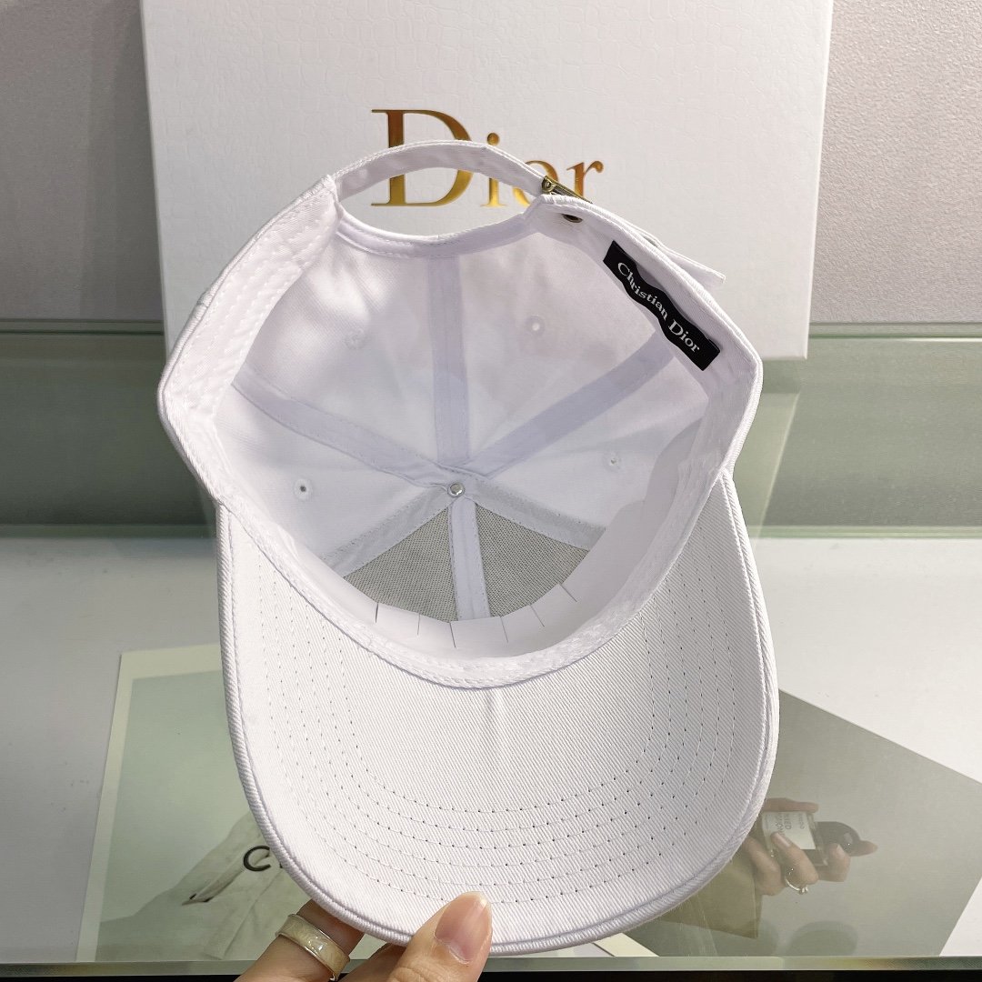 Christian Dior Jack Dior Baseball Cap In White - Soul Replicas