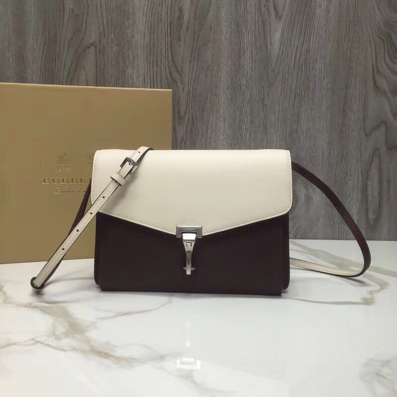 Burberry Small Macken Colorblock Crossbody Brown/White Bag For Women. Women-s Bags 9.5in/24cm - Soul Replicas