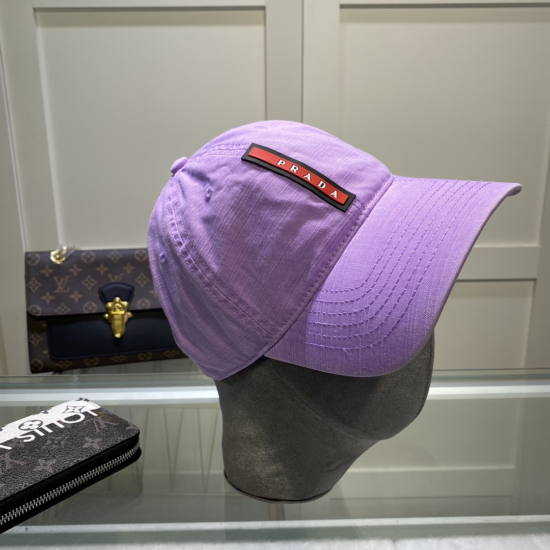 Prada Denim Baseball Cap Purple Prada Cap - Soul Replicas