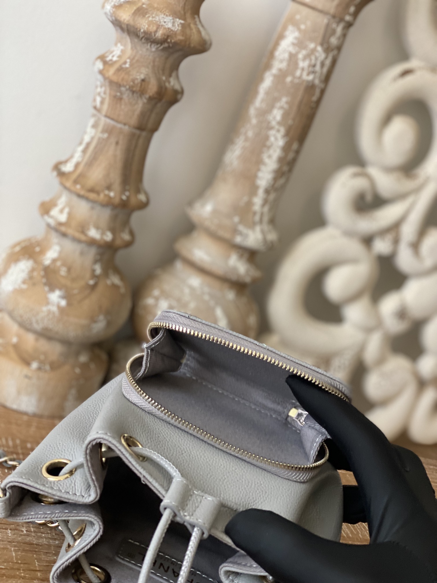 ChanelMini Bucket Bag With Strap Gray For Women. Women-s Bags 4.9in/12.5cm - Soul Replicas