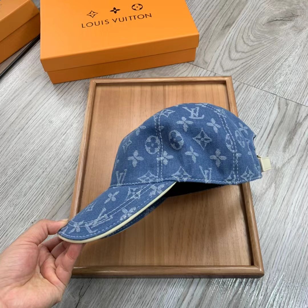 Louis Vuitton Monogram Baseball Cap Blue LV Cap - Soul Replicas