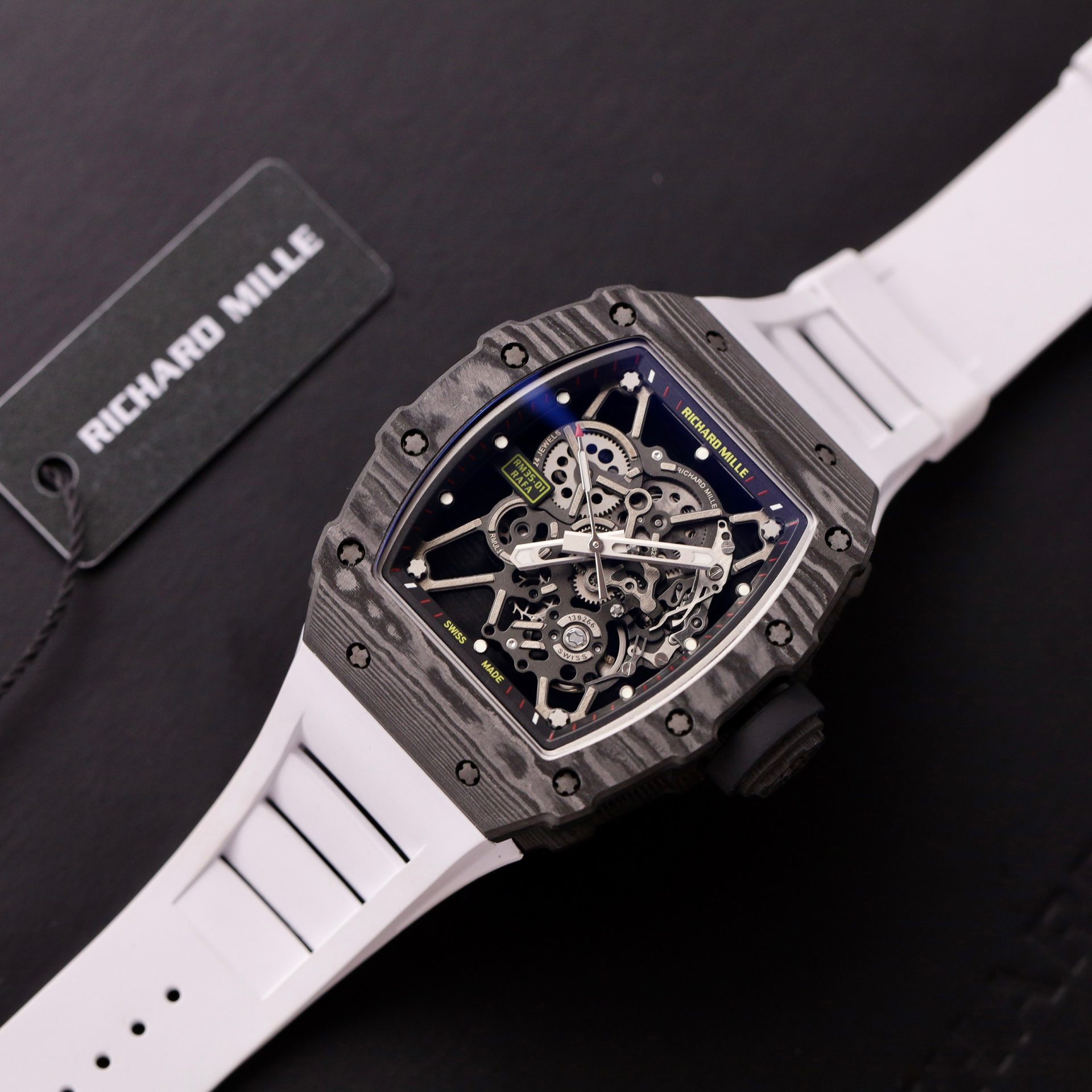 Richard Mille Replica Watch RM35-01 Carbon Rubber Strap BBR Factory 44mm - Soul Replicas