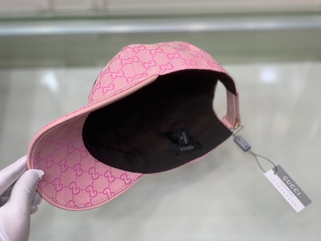 Gucci Canvas Baseball Hat Pink Gucci Hat - Soul Replicas