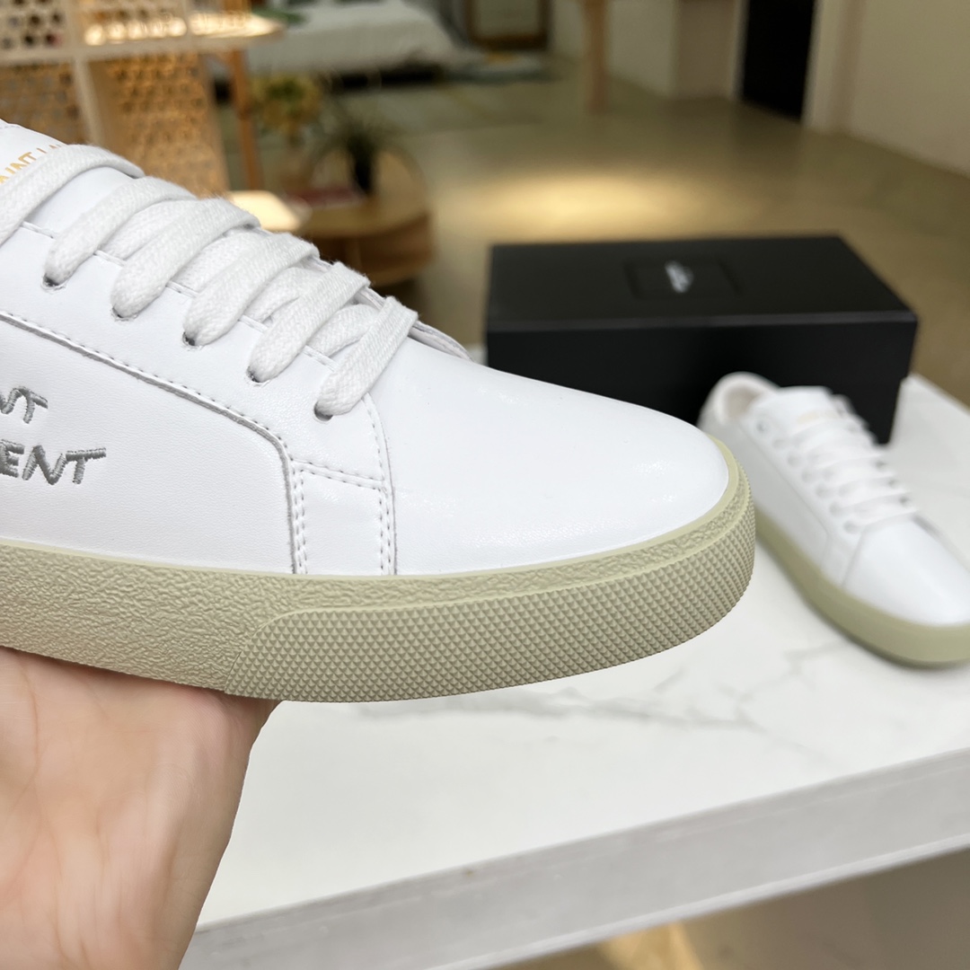Yves Saint Laurent Women's Court Classic Sl/06 Embroidered Sneakers White For Women YSL - Soul Replicas