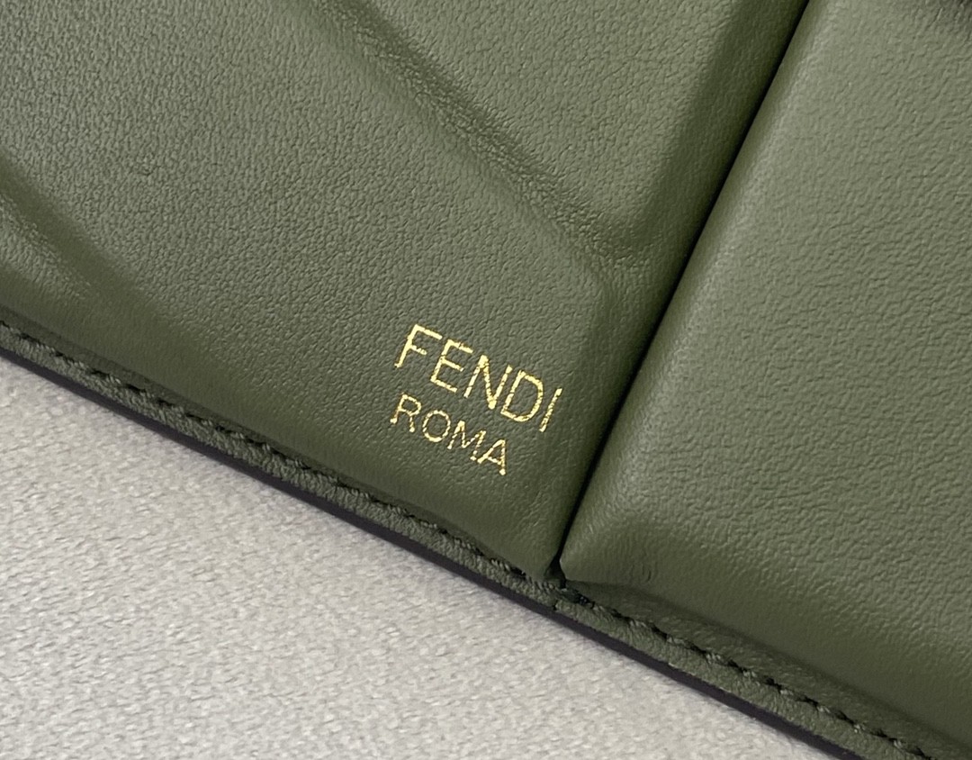 Fendi Bustine 2 Pockets Mini Olive Bag For Woman 16cm/6in - Soul Replicas