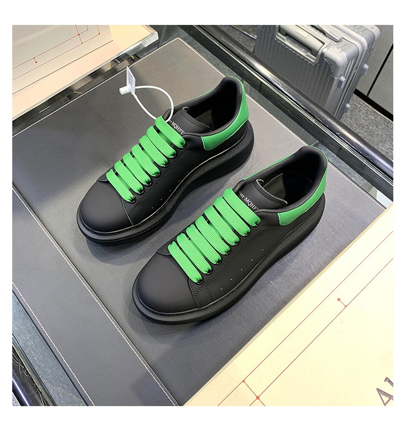 Alexander McQueen Oversized Sneaker Black/Green For Women - Soul Replicas