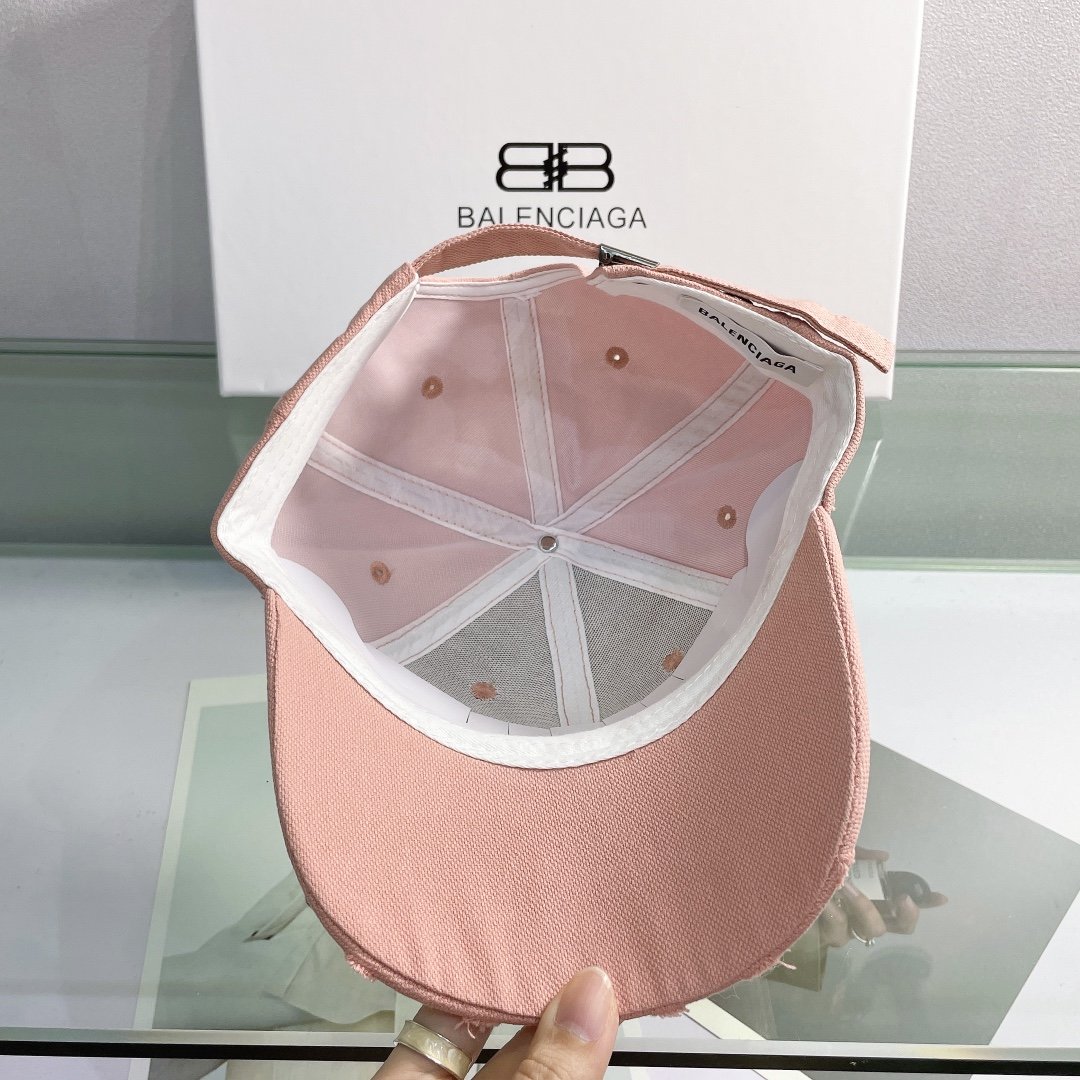 Balenciaga Logo Front Cap In Pink - Soul Replicas