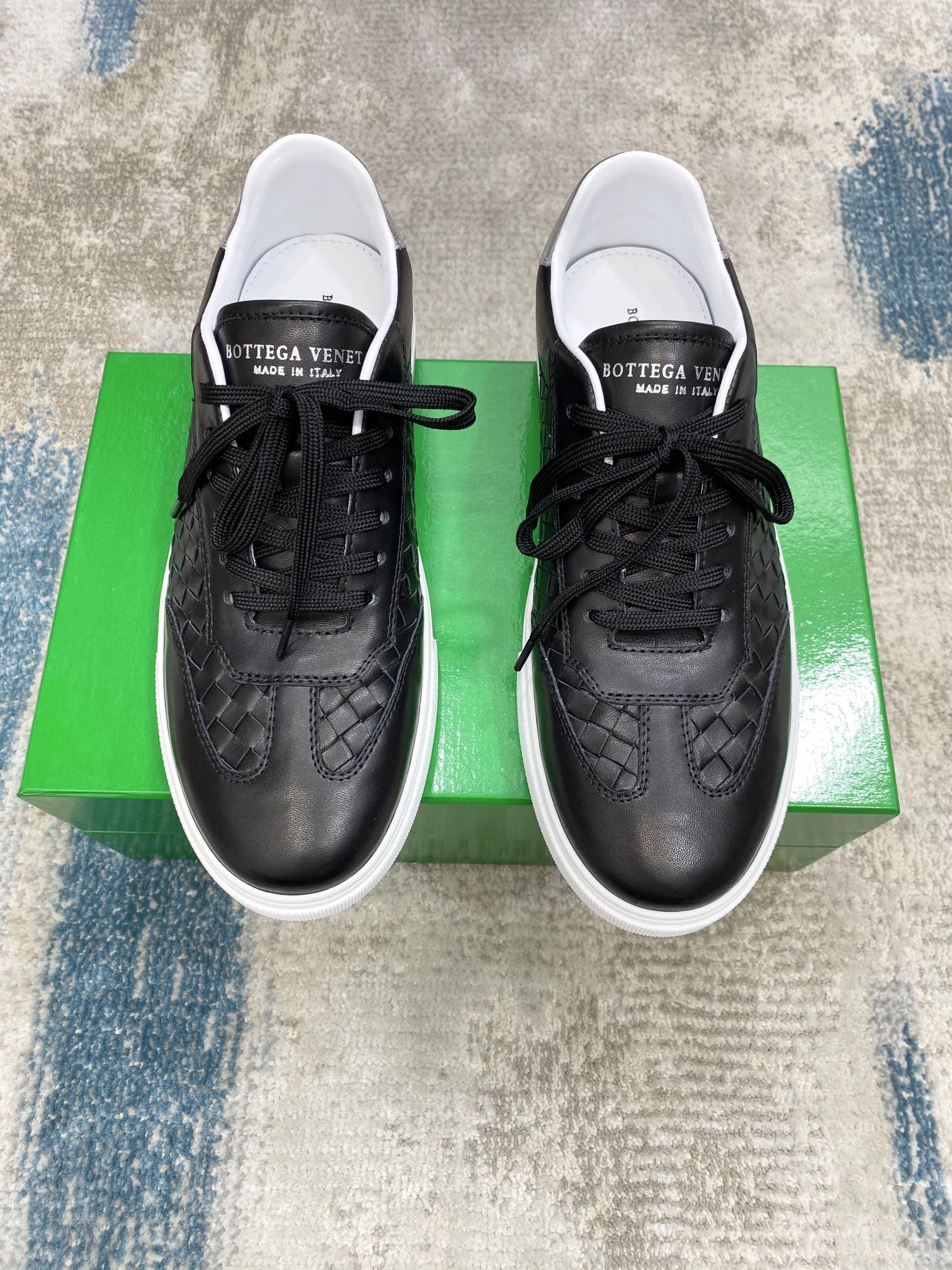 Bottega Veneta Men's Sneakers Black Silver For Men - Soul Replicas