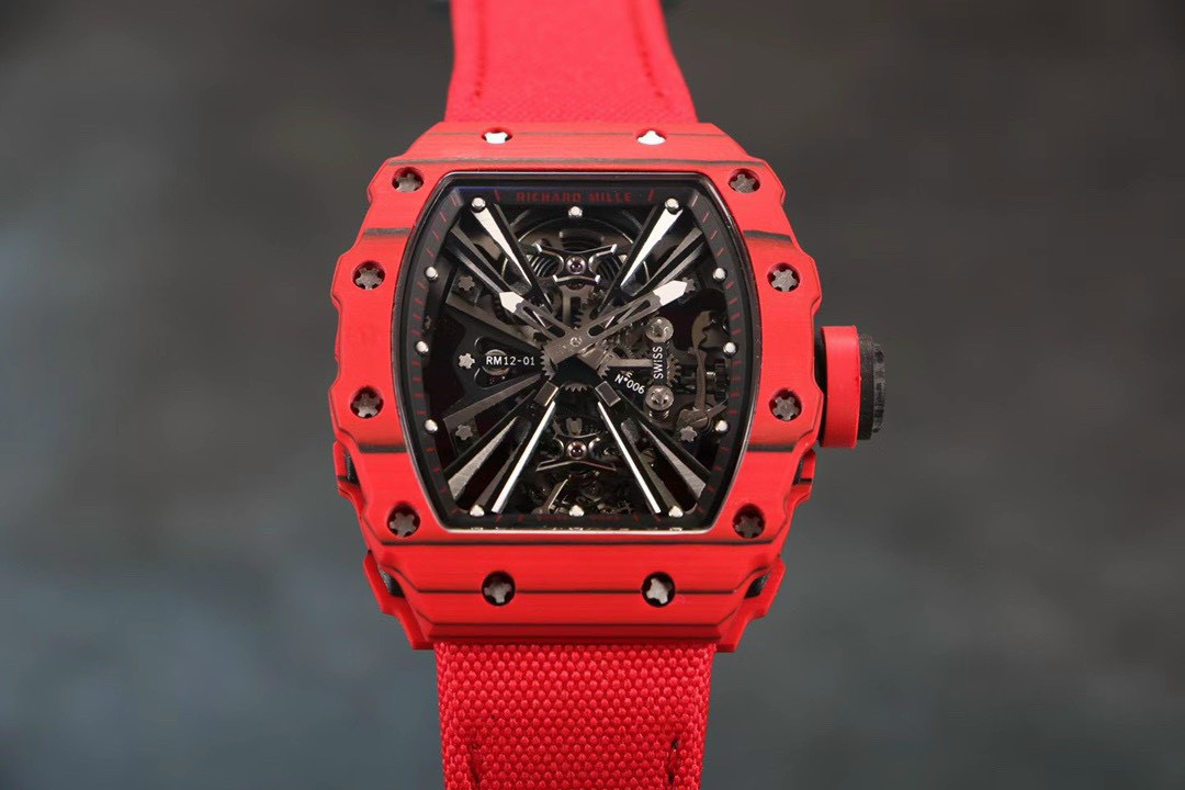 Richard Mille Best Replica Watch RM12-01 Tourbillon Carbon Red 40mm - Soul Replicas